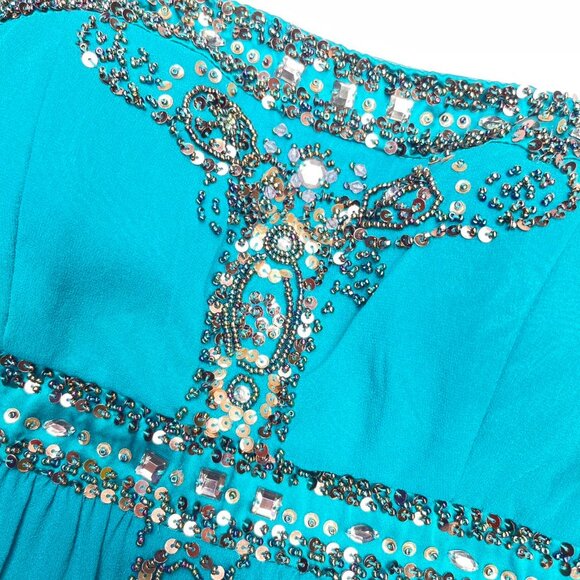 Vintage Y2K Sue Wong Silk Beaded Dress - Picture 11 of 16